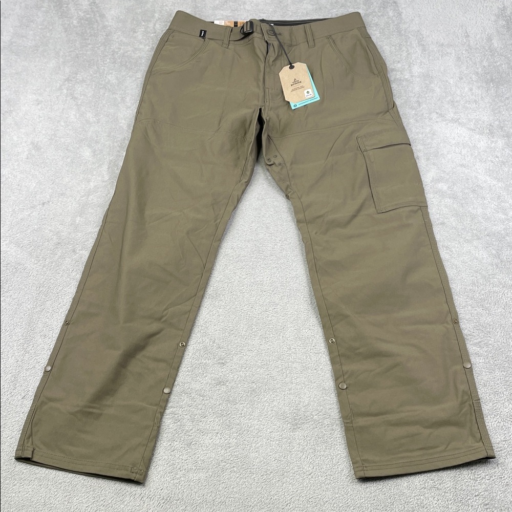 NEW Prana 31/30 Stretch Zion II Men's Slate Green Cargo Hiking Straight Leg Pant